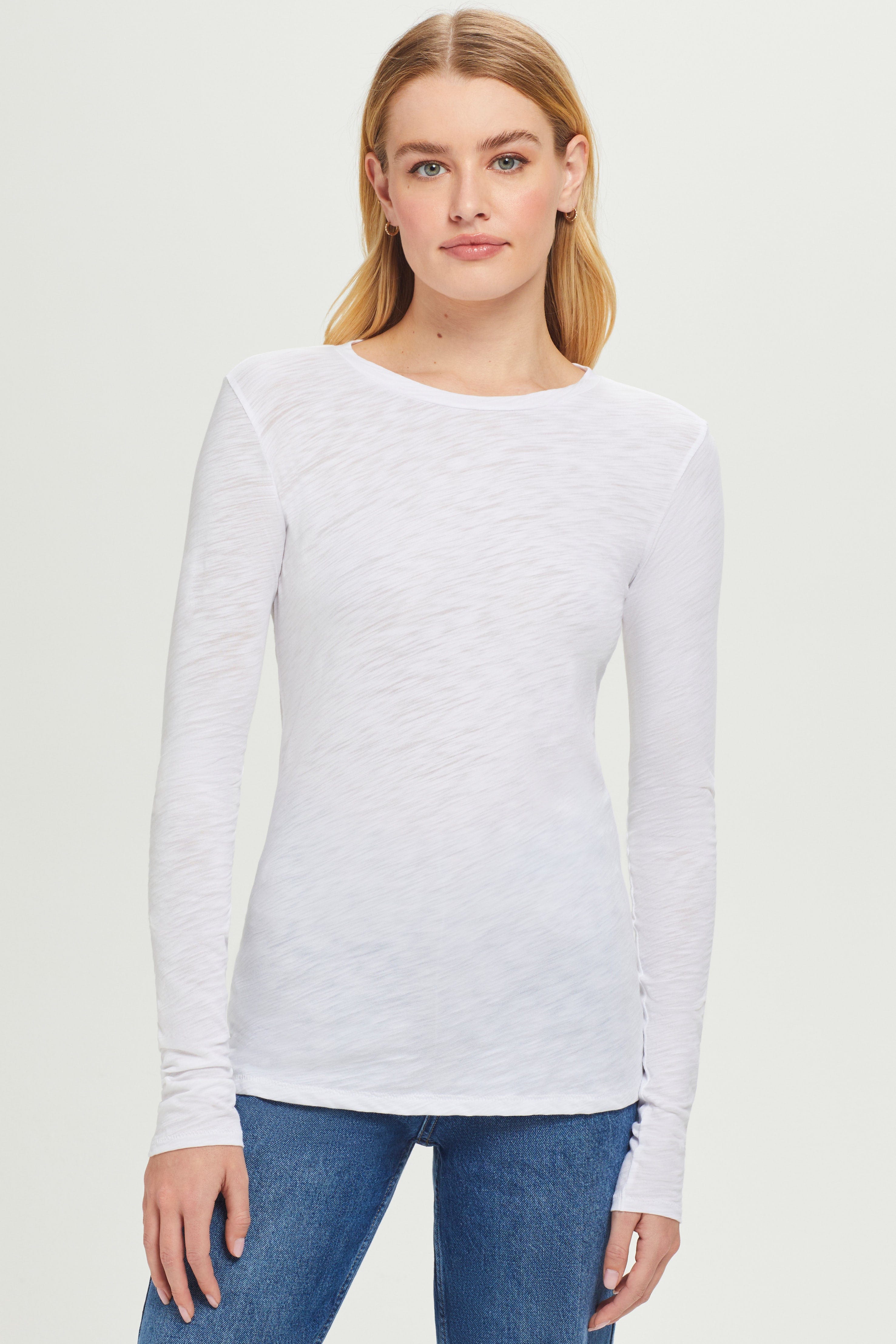 Goldie LeWinter TEES XS / White Signature Slub Long Sleeve Tee